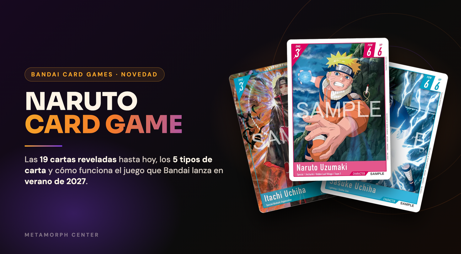 NARUTO CARD GAME de Bandai, las cartas reveladas y cómo se juega