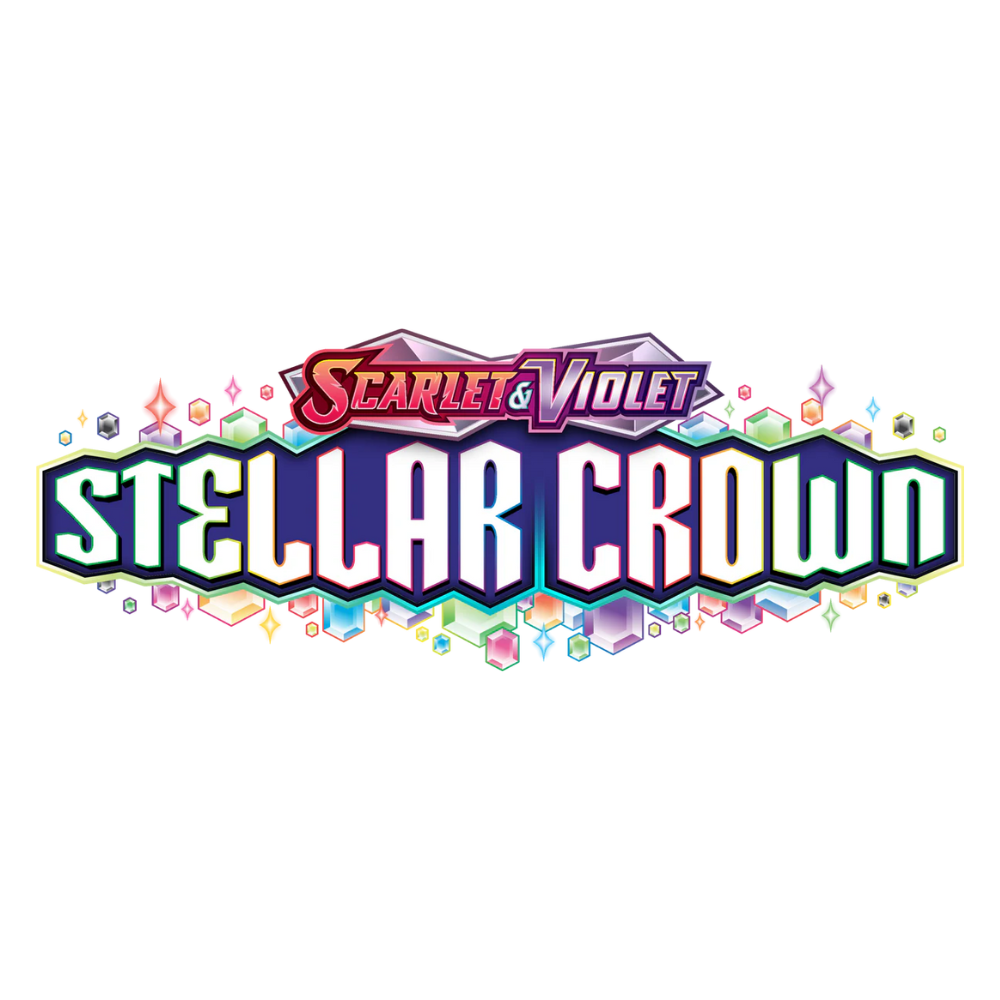 Colección Stellar Crown de Scarlet & Violet con cartas y arte de Pokémon ex y mecánicas innovadoras.