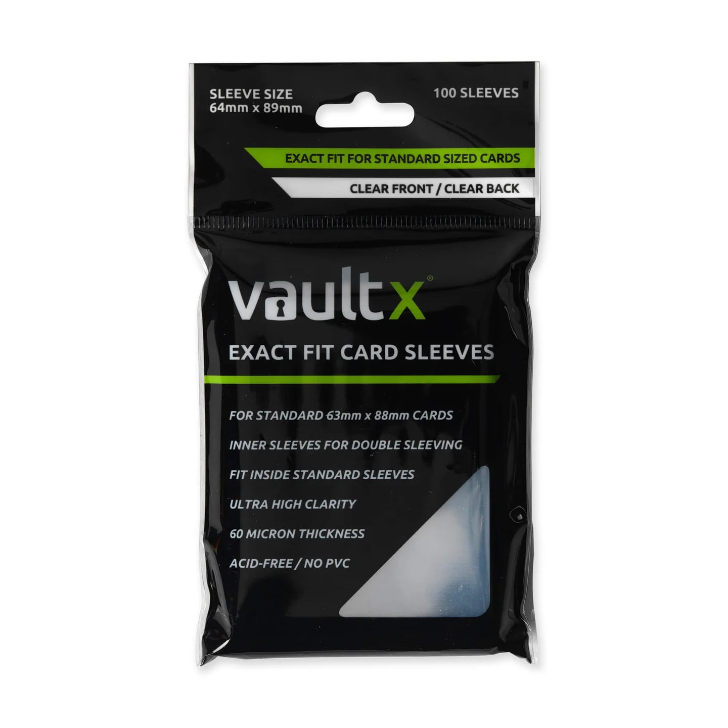 VaultX Exact Fit Card Sleeves – Fundas Inner Premium para TCG - 100 fundas
