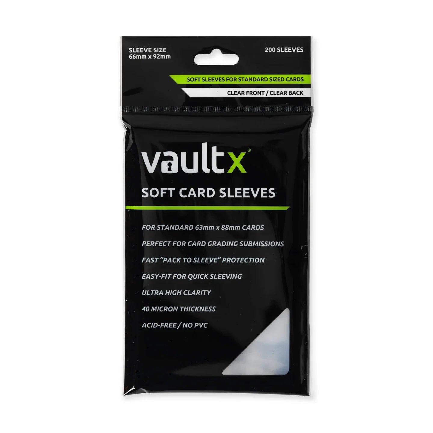 VaultX Soft Card Sleeves – Fundas Penny Premium para Cartas TCG - 200 fundas