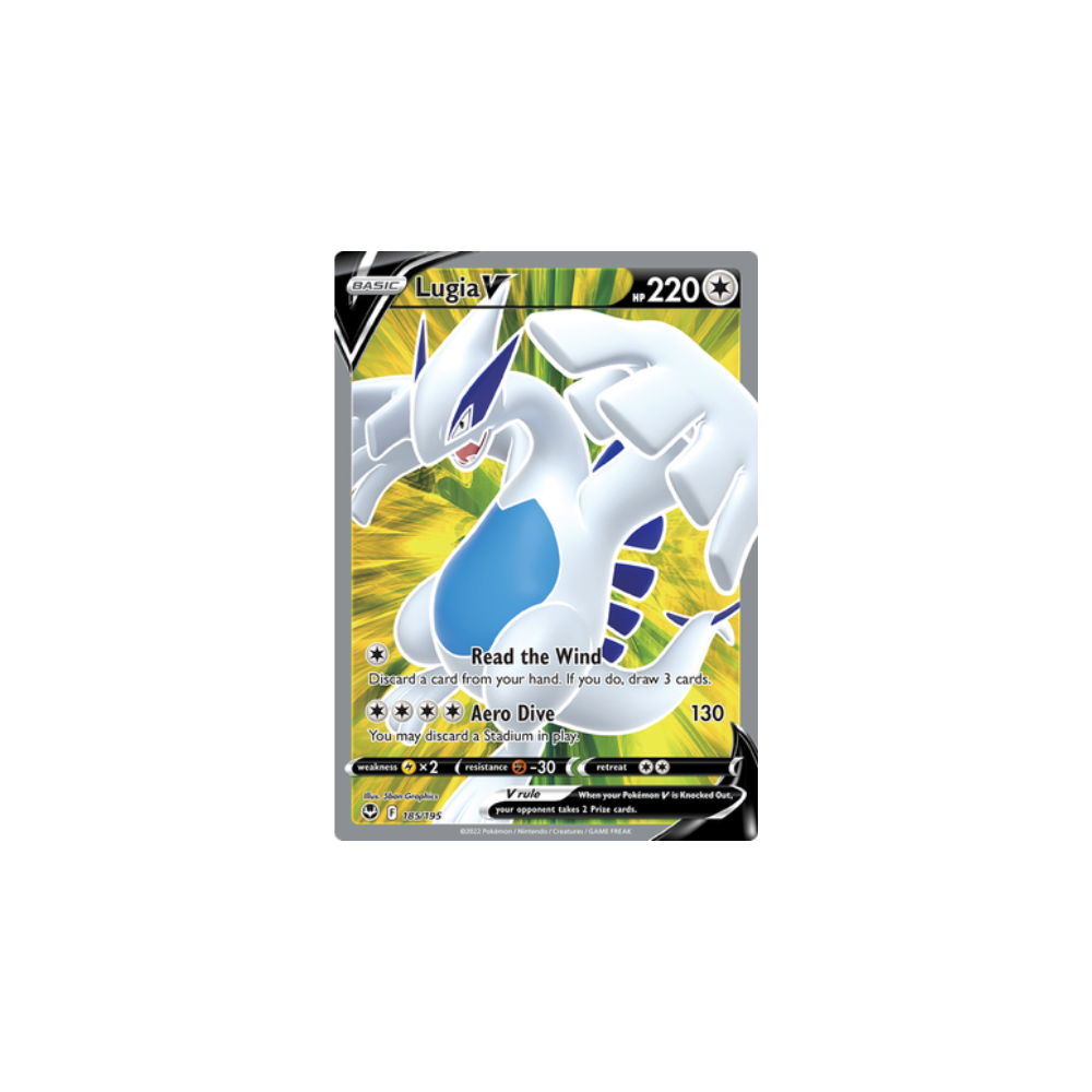 Caja Tempestad Plateada en Español con la carta Lugia V destacando en la colección de Pokémon TCG