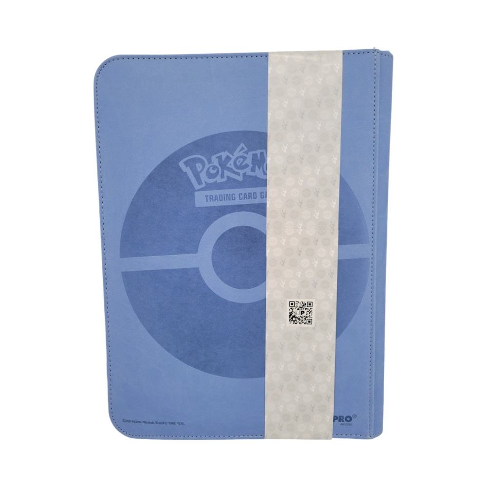 Álbum Ultra PRO Elite Series Lucario 9-Pocket Zippered PRO en color azul con diseño de Pokébola