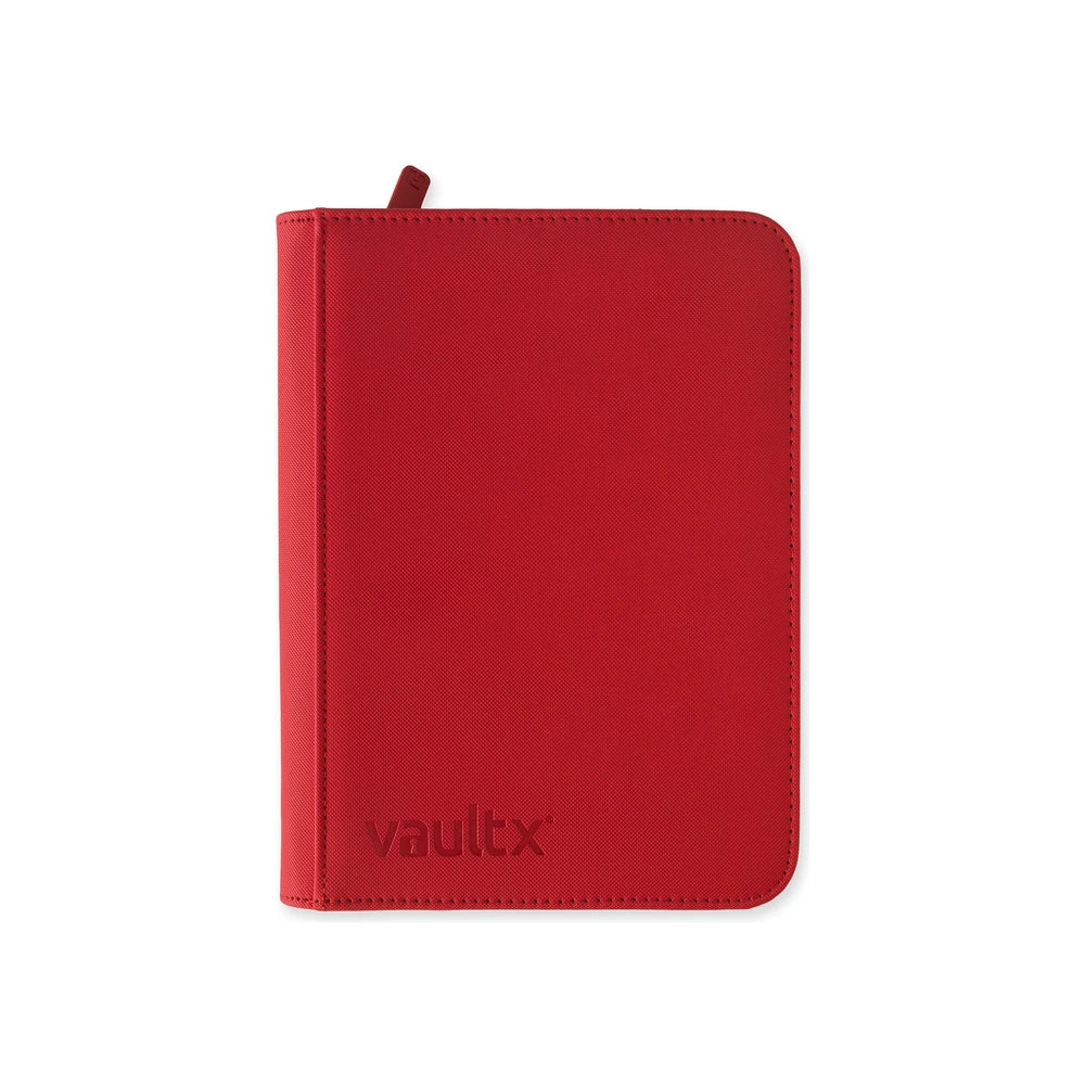VaultX EXO-TEC Zip Binder 4 Pockets Fire Red - Álbum 160 Cartas