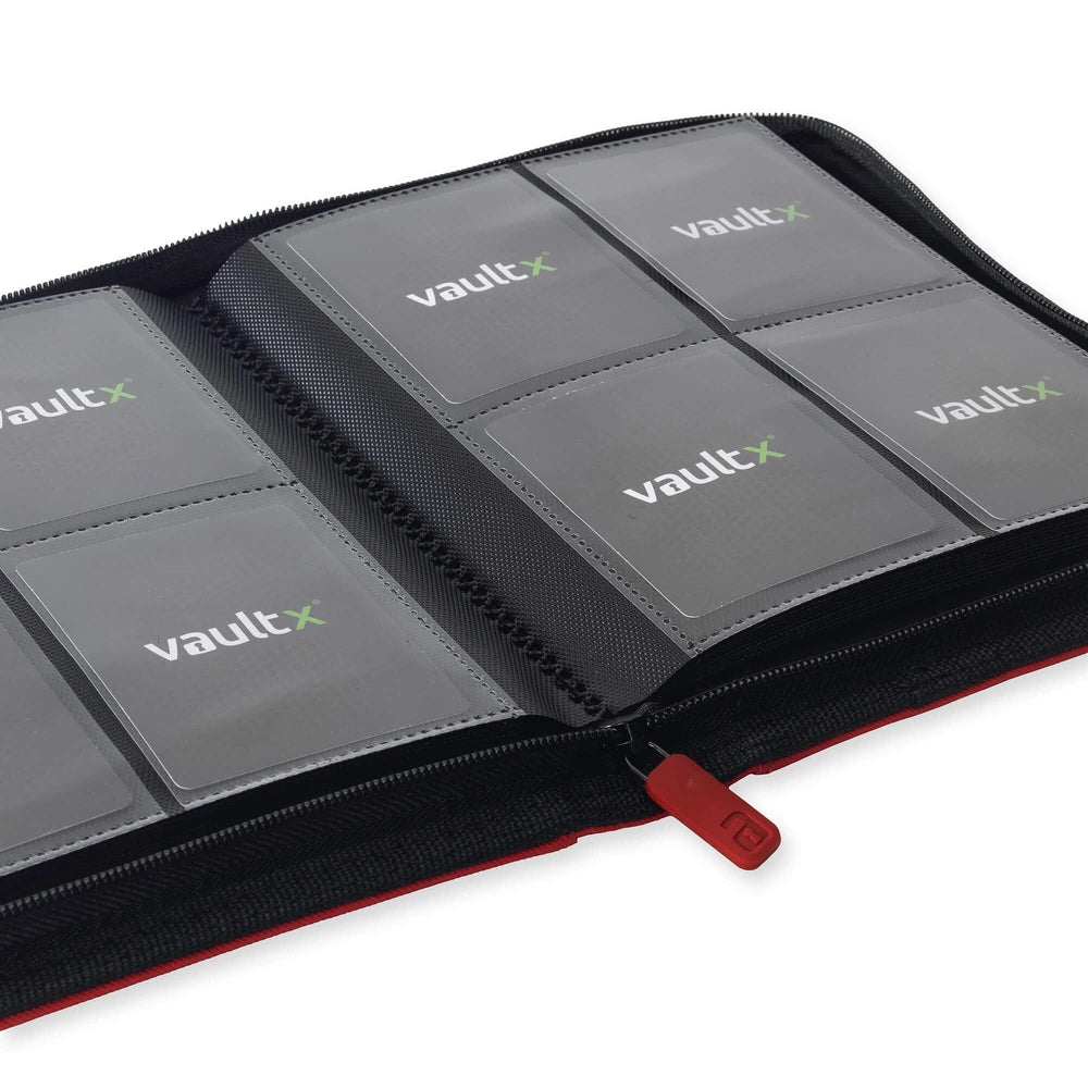 VaultX EXO-TEC Zip Binder 4 Pockets Fire Red - Álbum 160 Cartas