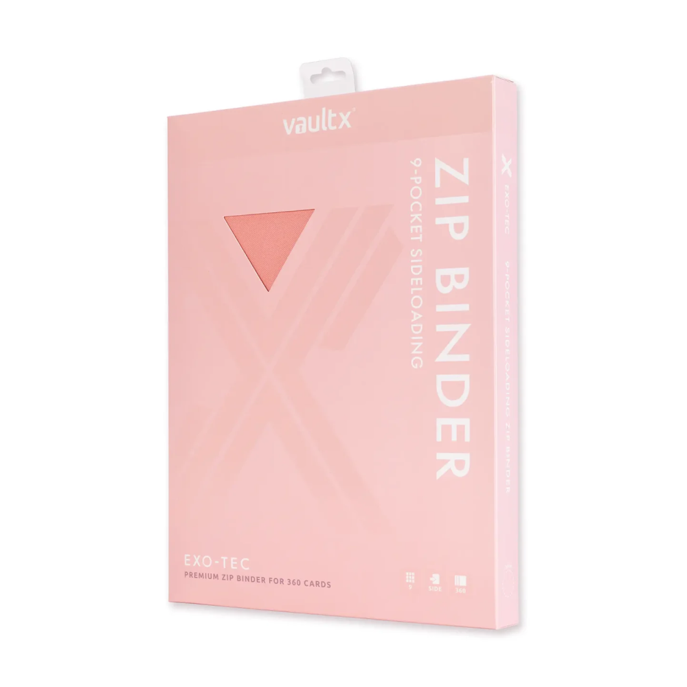 VaultX EXO-TEC Zip Binder 9 Pockets Just Pink – Álbum 360 Cartas Cremallera