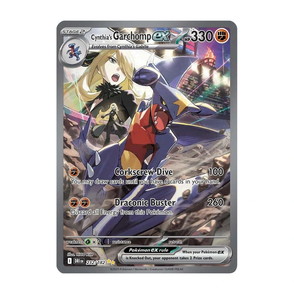 Cynthia's Garchomp ex 232/182 Special Illustration Rare de Destined Rivals en inglés