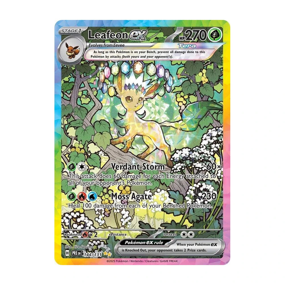 Leafeon ex 144/131 Special Illustration Rare de Prismatic Evolutions en inglés