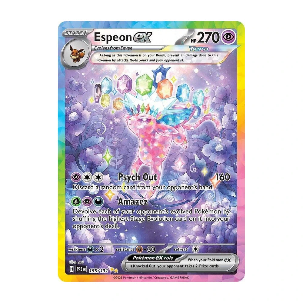 Espeon ex 155/131 Special Illustration Rare de Prismatic Evolutions en inglés