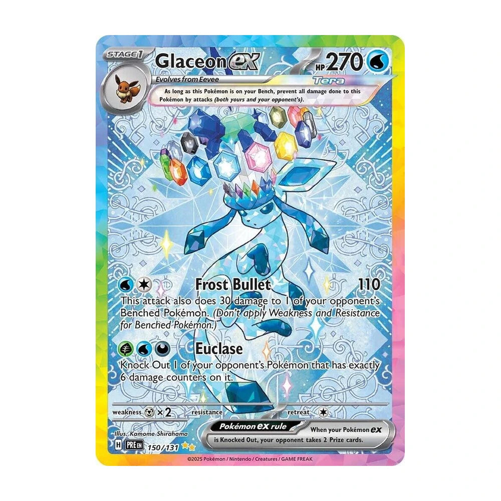 Glaceon ex 150/131 Special Illustration Rare de Prismatic Evolutions en inglés