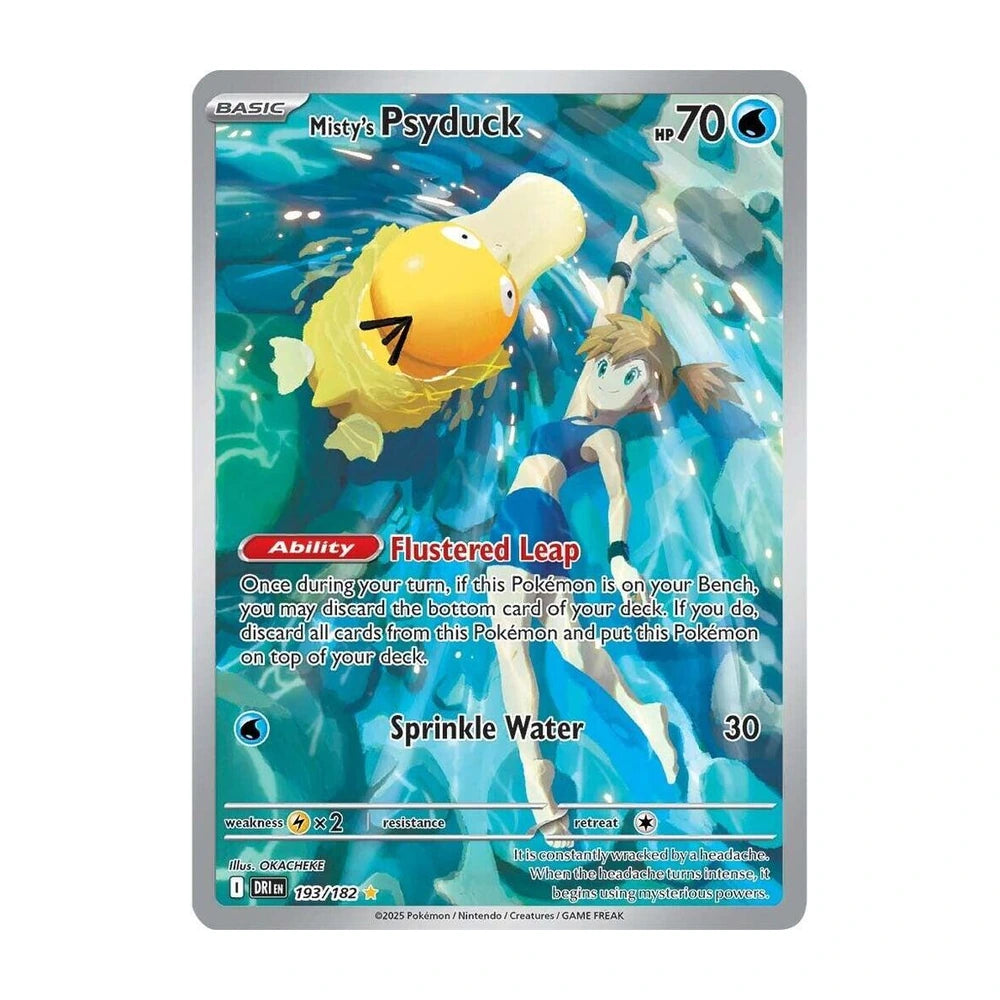 Misty's Psyduck 193/182 Illustration Rare de Destined Rivals en inglés