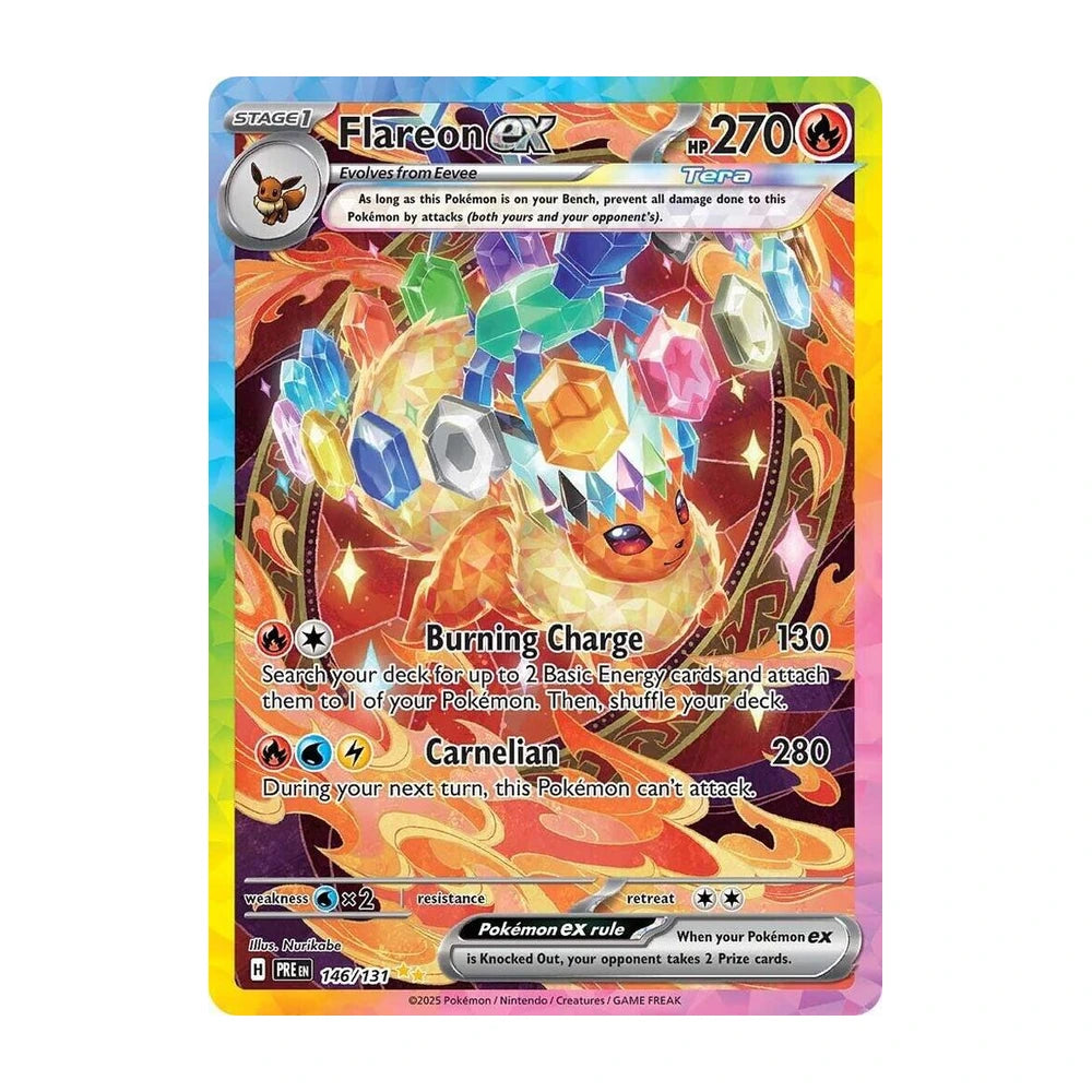 Flareon ex 146/131 Special Illustration Rare de Prismatic Evolutions en inglés