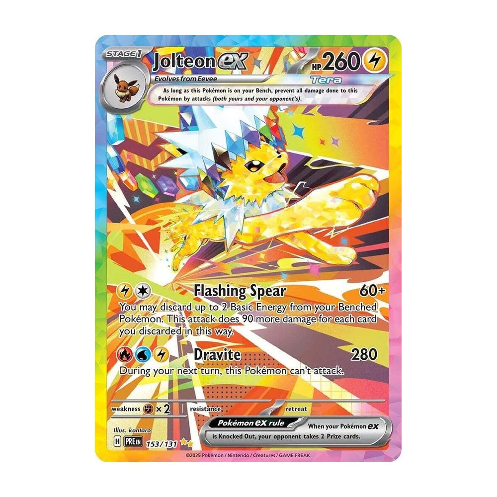 Jolteon ex 153/131 Special Illustration Rare de Prismatic Evolutions en inglés