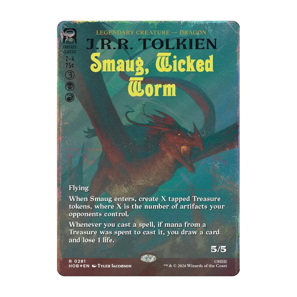 Smaug, Wicked Worm HOB 281 surge foil · El Hobbit Magic inglés