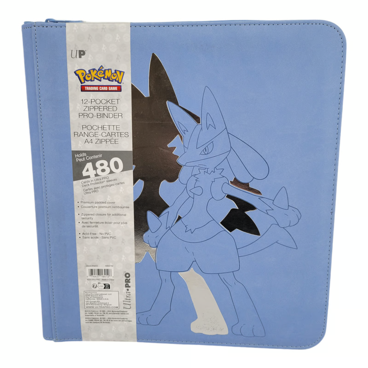 Ultra PRO Lucario Binder Elite 12 Bolsillos – Álbum 480 Cartas TCG
