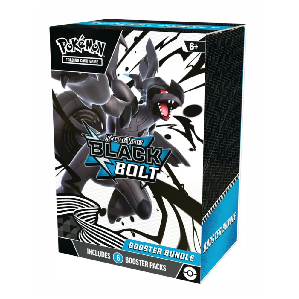 Caja de Booster Bundle Fulgor Negro en Español con 6 paquetes de cartas Pokémon TCG