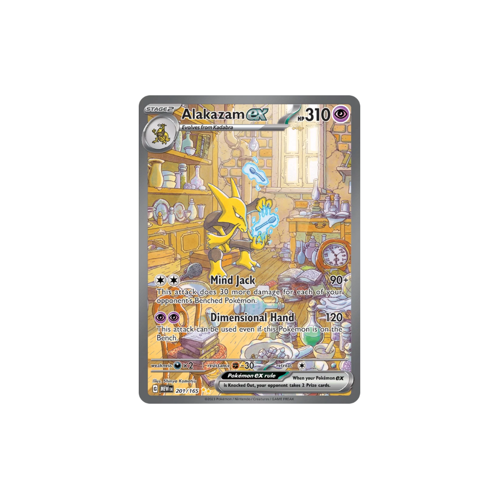 Carta Pokémon Alakazam ex de la colección Booster Bundle Pokémon 151 en Inglés de Metamorph Center