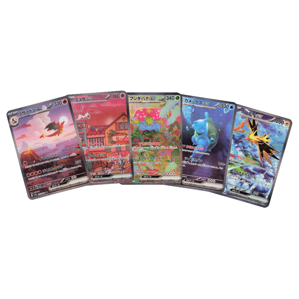 Sobre Pokémon 151 en Coreano con cartas holográficas de Pokémon legendarios y populares