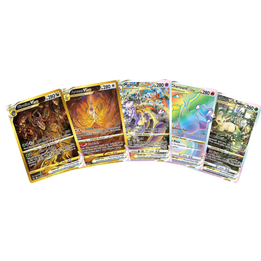 Cartas de Pokémon VSTAR Universe Coreano con ilustraciones y ataques variados de Metamorph Center