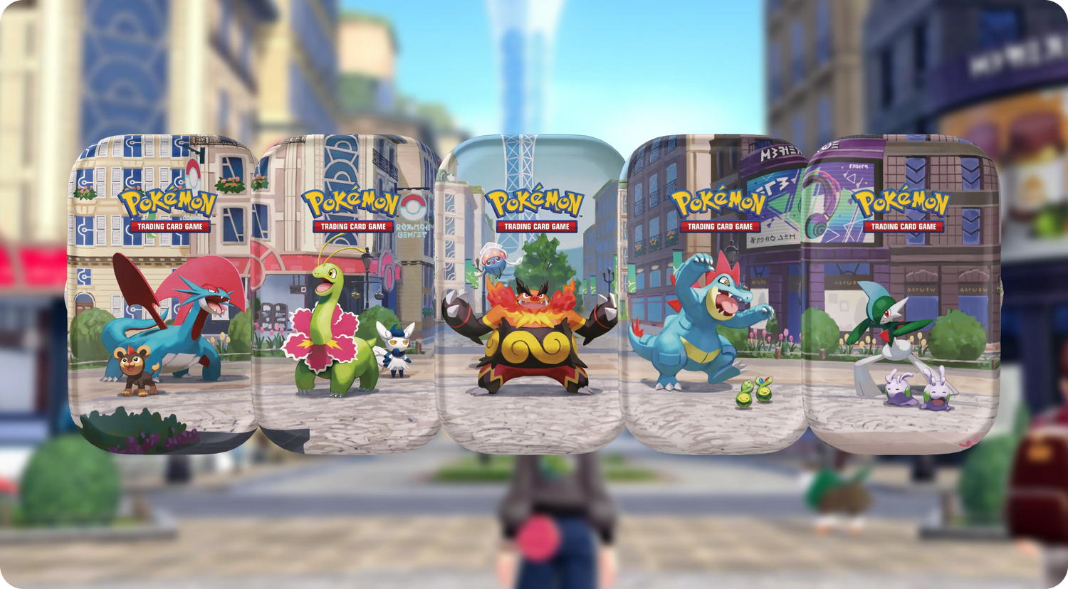 Lumiose City Mini Tins: 5 diseños nuevos con Pokémon de Legends Z-A en junio
