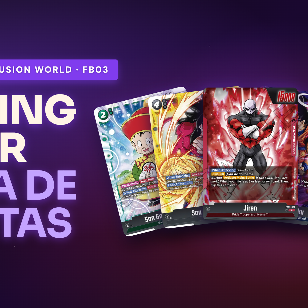FB03 Raging Roar Lista de Cartas | DBFW