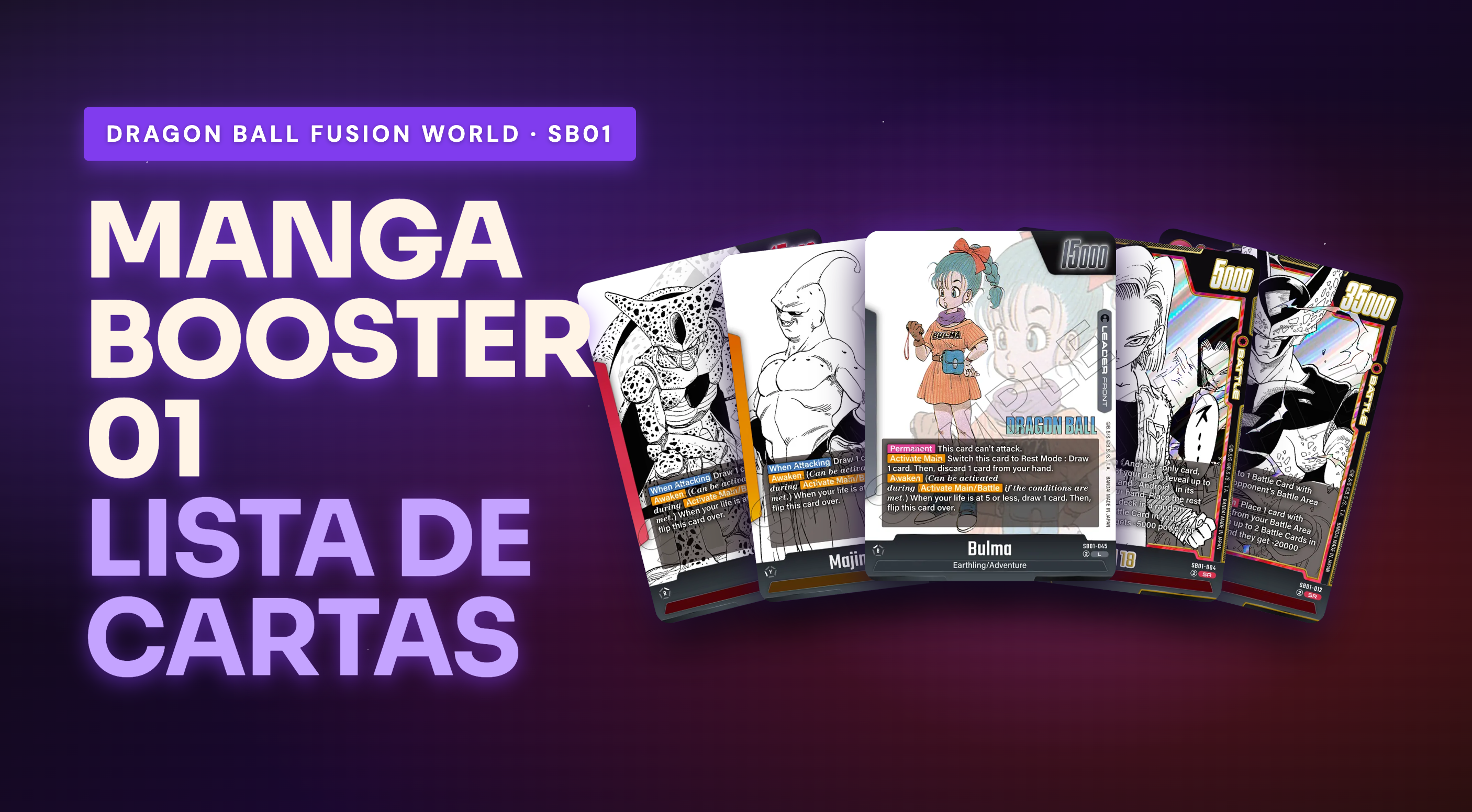 SB01 - SB01 Manga Booster 01: Lista Completa de Cartas (60)
