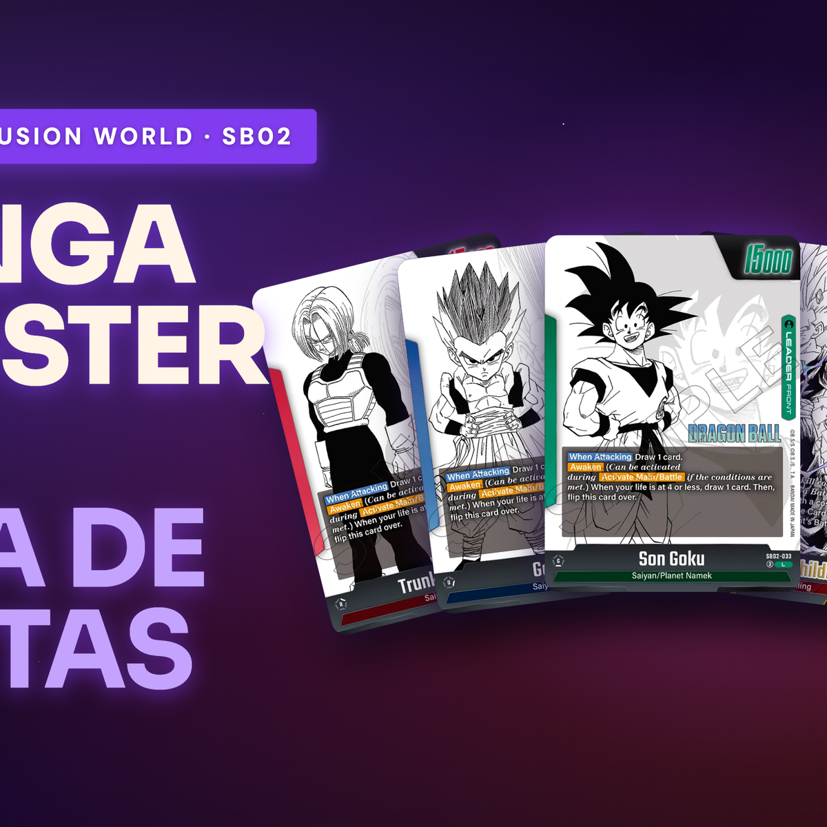 SB02 Manga Booster 02 Lista de Cartas | DBFW