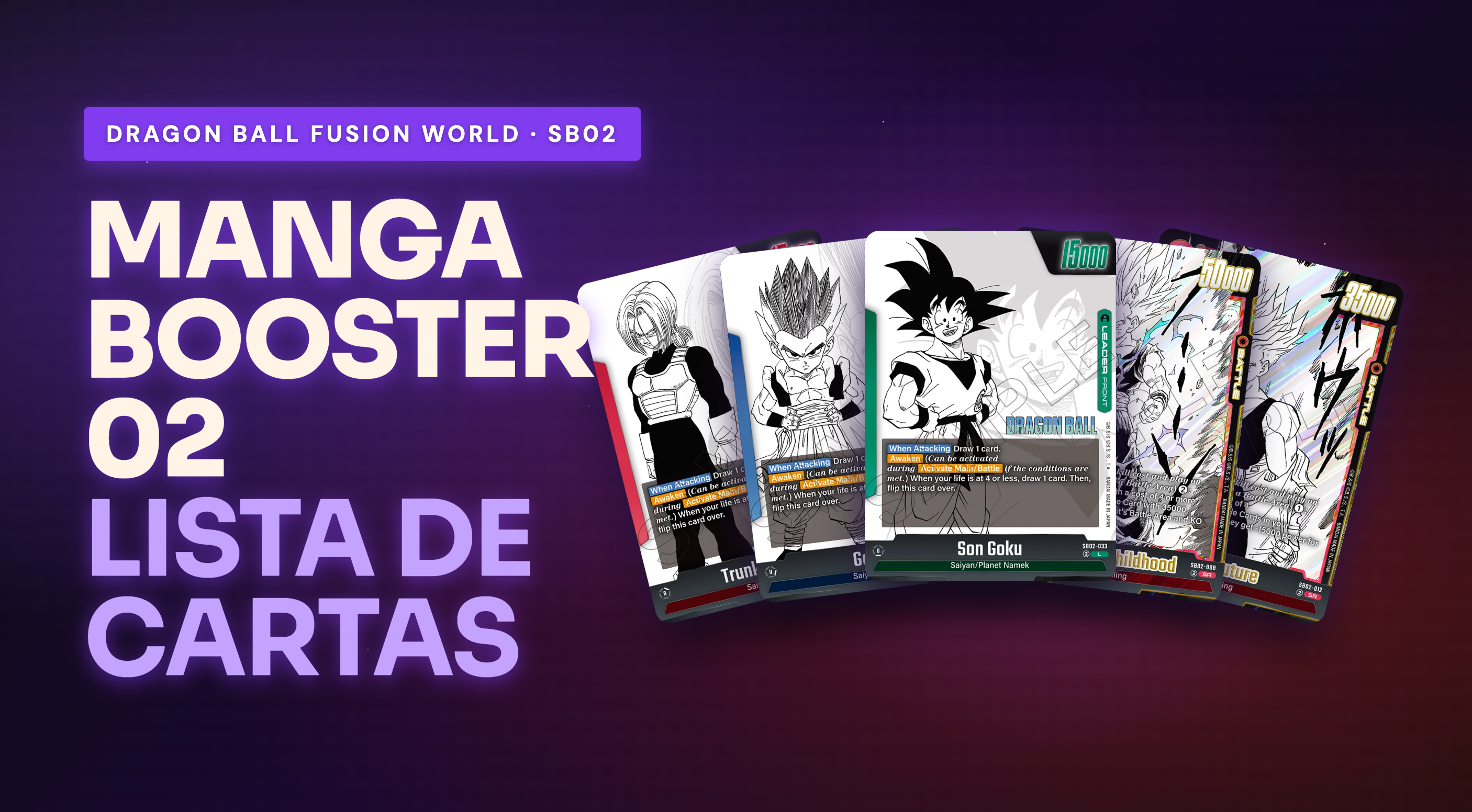 SB02 - SB02 Manga Booster 02: Lista Completa de Cartas (60)