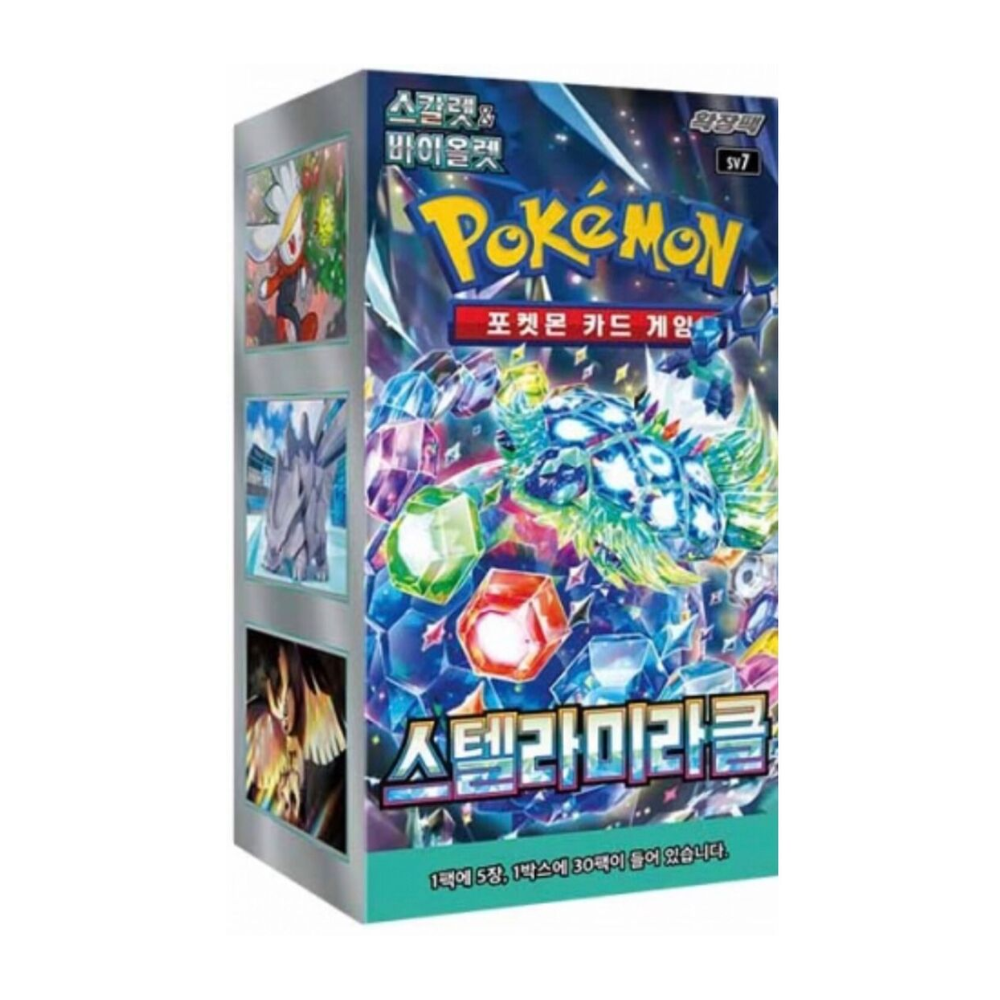 Caja de sobres Pokémon TCG Stellar Miracle en Coreano con cartas coleccionables de alta calidad