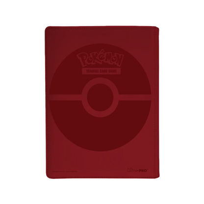 Álbum Ultra PRO Binder 9 Pocket Elite Zipper Pokémon Charizard con diseño de Pokébola en rojo