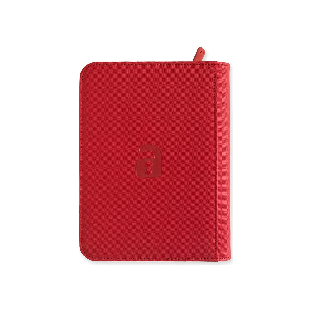 VaultX EXO-TEC Zip Binder 4 Pockets Fire Red - Álbum 160 Cartas