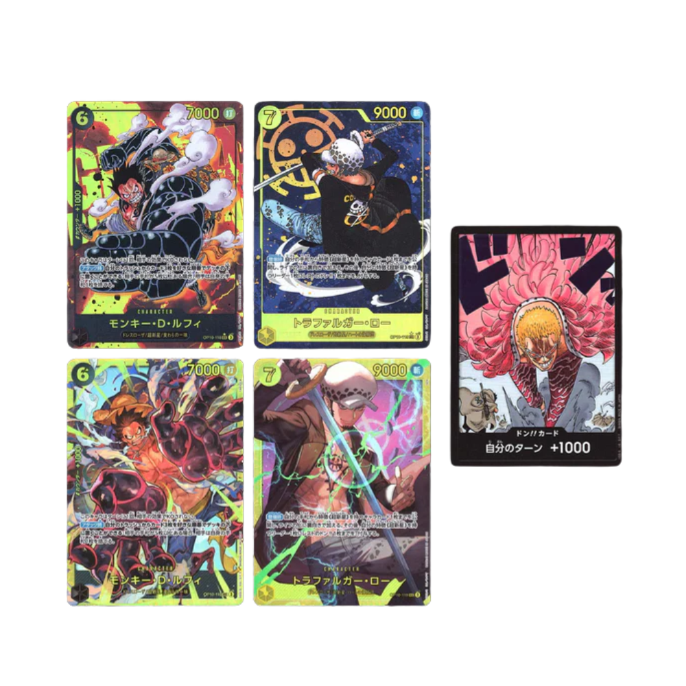 Caja One Piece OP10 Royal Blood Return to DressRosa en Japonés con cartas coleccionables de personajes
