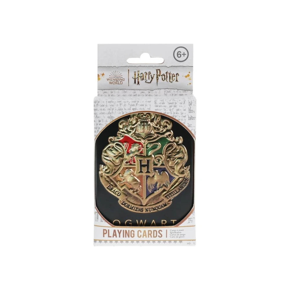 Baraja de Cartas Hogwarts en Lata Negra - Harry Potter