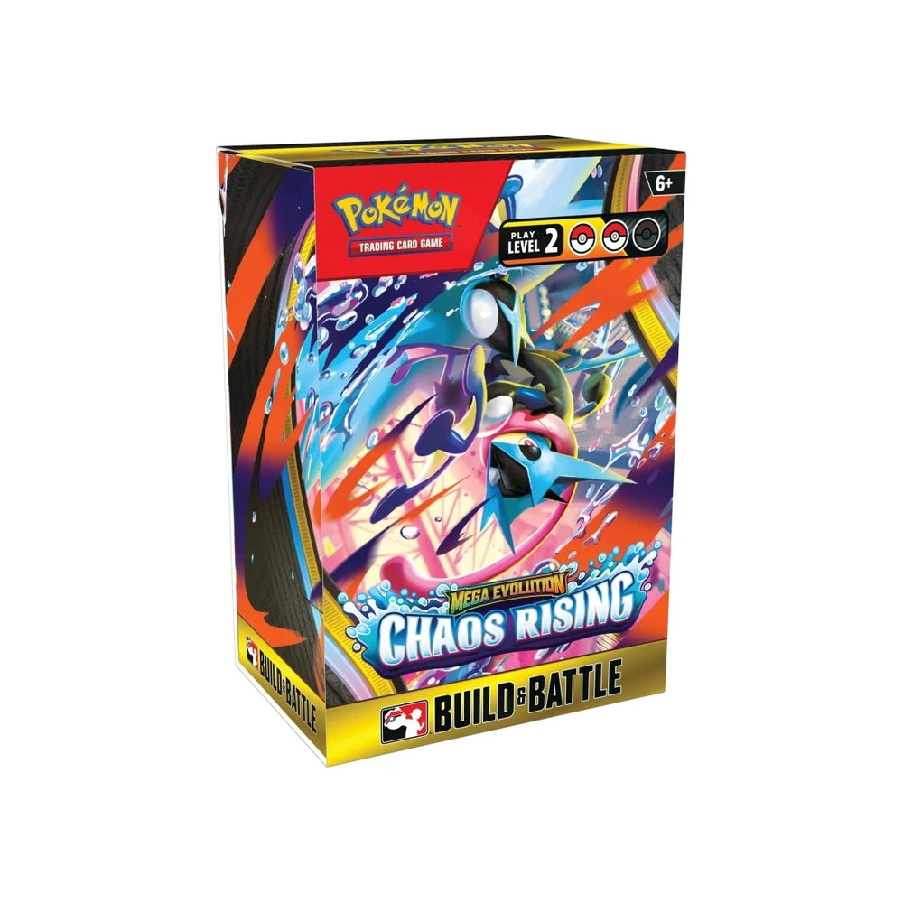 Build & Battle Box de Chaos Rising (ME04) en inglés, cara con Mega Greninja ex