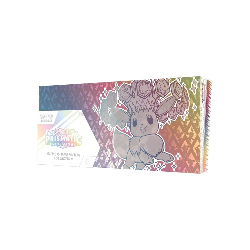 Caja Pokémon TCG Prismatic Evolutions Super-Premium Collection en inglés con Eevee