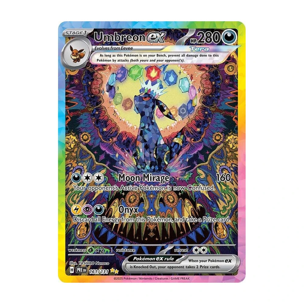 Umbreon ex 161/131 Special Illustration Rare de Prismatic Evolutions en inglés