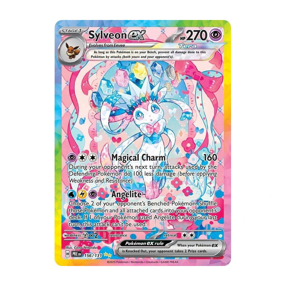 Sylveon ex 156/131 Special Illustration Rare de Prismatic Evolutions en inglés