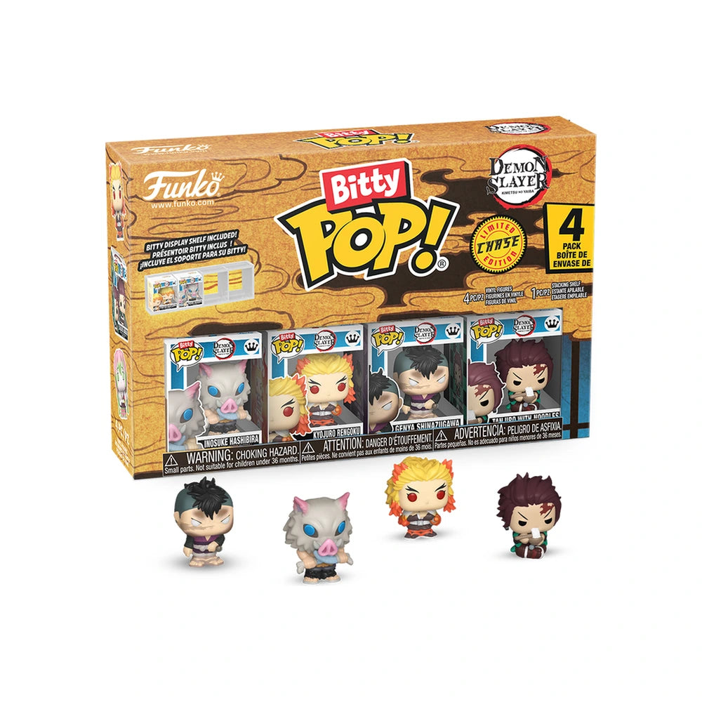 Funko Bitty POP! Demon Slayer 4-Pack Series 3 - Inosuke, Rengoku y Genya