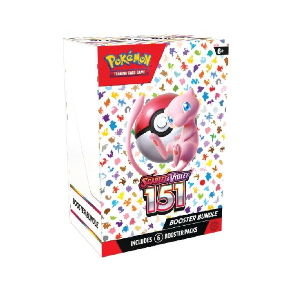 Caja de sobres Pokémon TCG Booster Bundle Pokémon 151 en Inglés con diseño de Mew de Metamorph Center