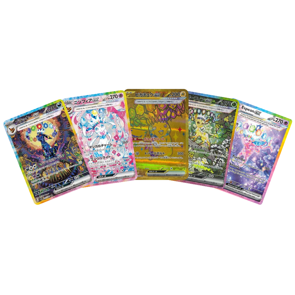 Cartas Pokémon TCG de la Caja Terastal Festival EX Japonés con ilustraciones holográficas variadas