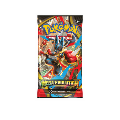 Sobre Mega Brave en Japonés paquete Pokémon TCG Mega Evolution con Mega Lucario caja Metamorph Center