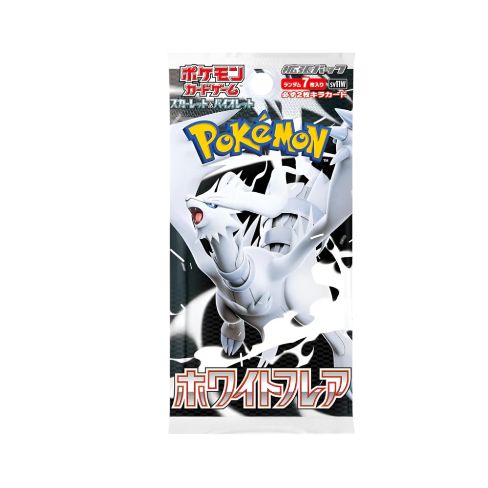 Sobre Pokémon TCG White Flare en Japonés con diseño de criaturas legendarias para coleccionistas