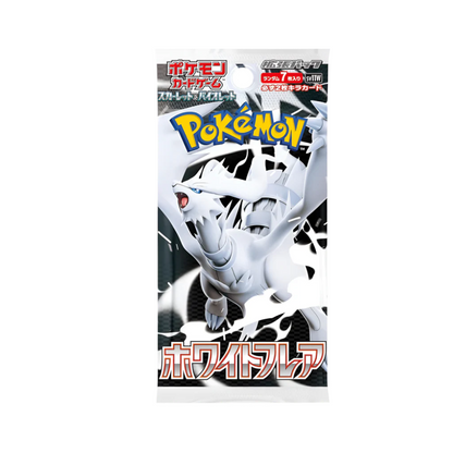Sobre Pokémon TCG White Flare en Japonés con diseño de criaturas legendarias para coleccionistas