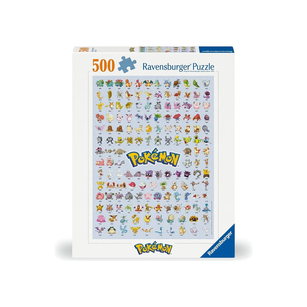 Puzzle Ravensburger Pokémon Pokédex Primera Generación - 500 Piezas