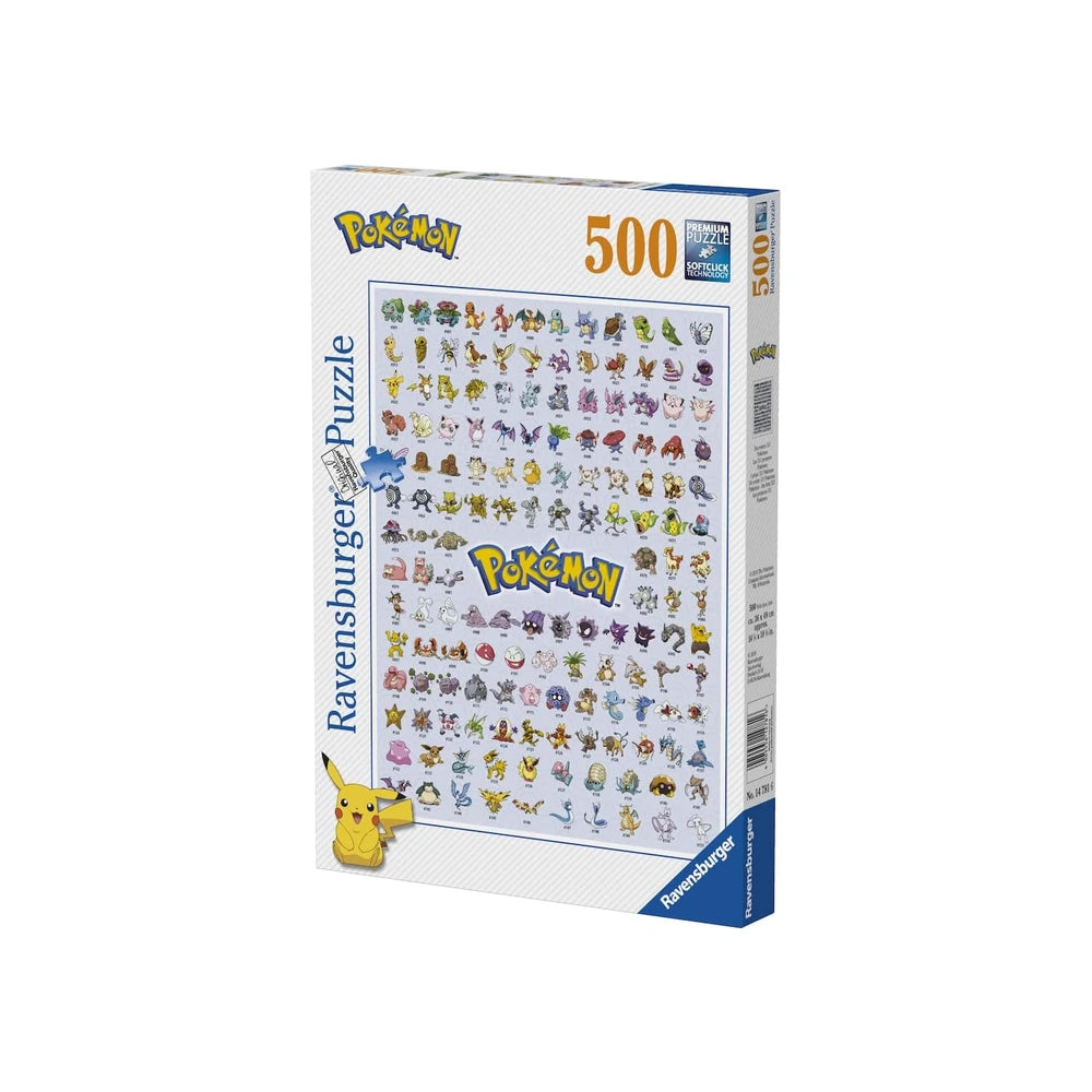 Puzzle Ravensburger Pokémon Pokédex Primera Generación - 500 Piezas