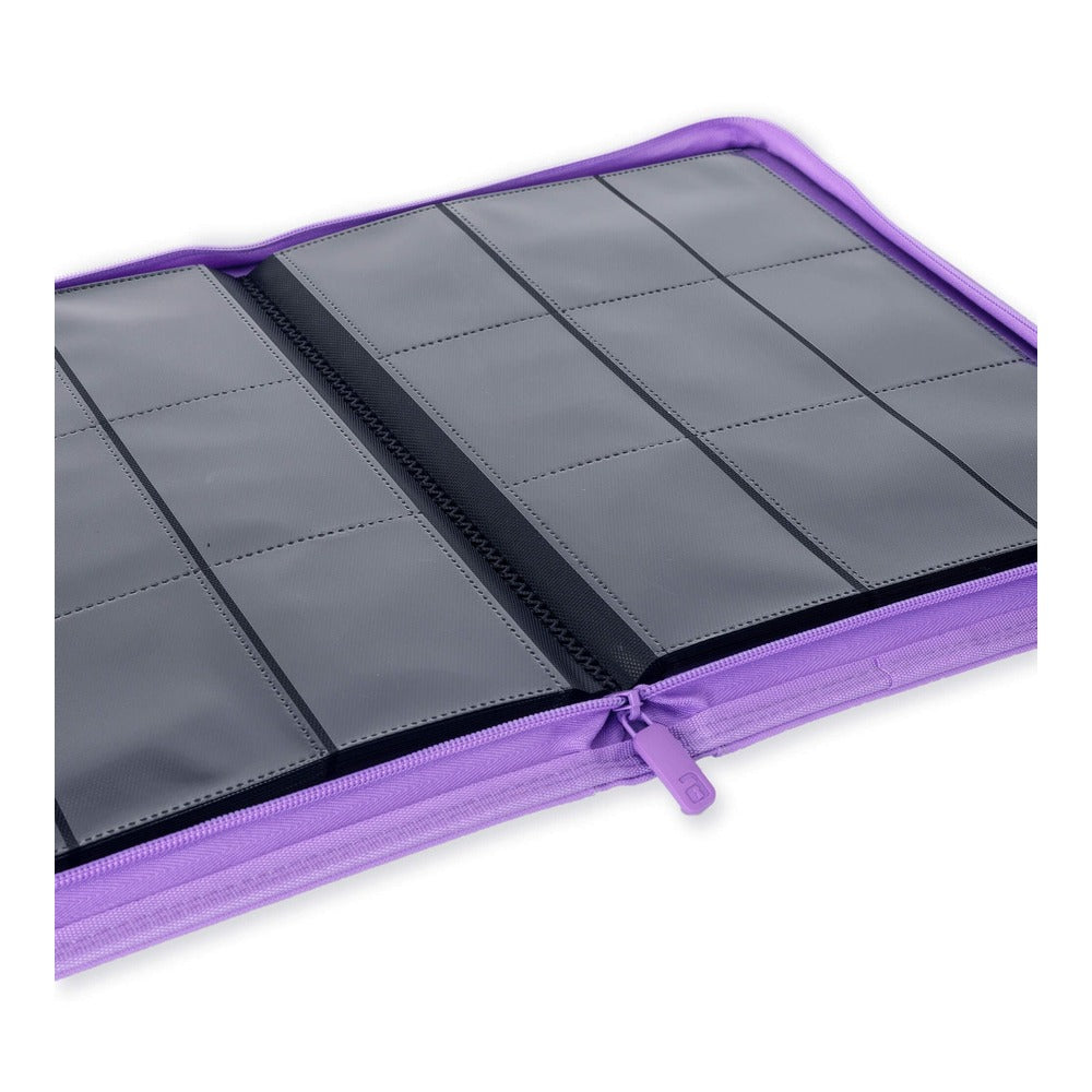 VaultX EXO-TEC Zip Binder 9 Pockets Just Purple – Álbum Premium 360 Cartas con Cremallera Morado