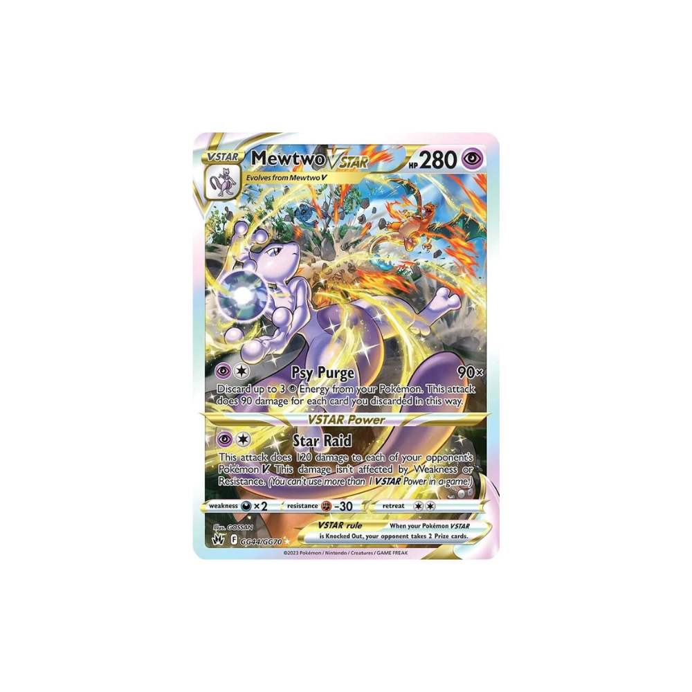 Carta Pokémon Mewtwo VSTAR de la Caja VSTAR Universe - Coreano de Metamorph Center con arte brillante